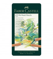 Пастельные карандаши Faber-Castell "Pitt Pastel" 12цв., метал. коробка