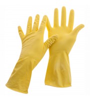 Перчатки резиновые хозяйственные OfficeClean Стандарт+,супер прочные,рXL,желтые,пакет с европодвесом
