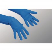 Перчатки многоцелевые Vileda голубые размер L (артикул производителя 100157)