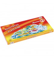 Пластилин Гамма "Мультики", 22 цвета, 440г, со стеком, картон