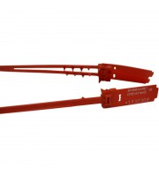 Пломба пластиковая мешковая номерная Акула-М4 345 мм красная (1000 штук в упаковке)