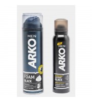 Подарочный набор ARKO пена д/бр Anti-Irritation 200мл,дезодор. Black 150 мл