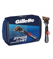 Подарочный набор Gillette FUS ProGl Flexball Бритва, 1 смен кас, косметичка