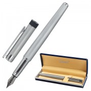 Ручка подарочная перьевая GALANT SPIGEL, корпус серебристый, детали хромированные, 0,8мм