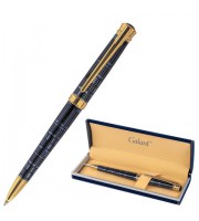 Ручка подарочная шариковая GALANT TRAFORO, корпус синий, детали золотистые, 0,7мм, синяя