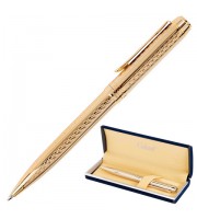 Ручка подарочная шариковая GALANT Graven Gold, корпус золот., золот. детали, 0,7мм, синяя