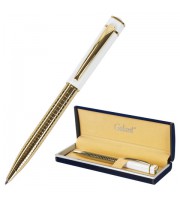 Ручка подарочная шариковая GALANT Mont Pelerin, корпус золот./белый, золот.детали, 0,7мм,син