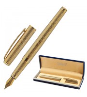 Ручка подарочная перьевая GALANT VERSUS, корпус золотистый, детали золотистые, 0,8мм, синяя
