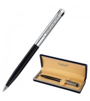 Ручка подарочная шариковая GALANT ACTUS, корпус серебр. с черн., детали хром, 0,7мм, синяя