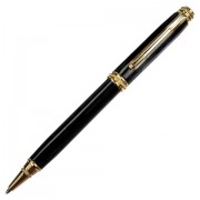 Ручка подарочная шариковая GALANT Black, корпус черный, золотистые детали, 0,7мм, синяя