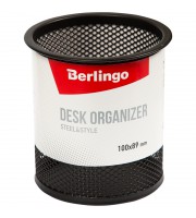 Подставка-стакан Berlingo "Steel&Style", металлическая, круглая, черная