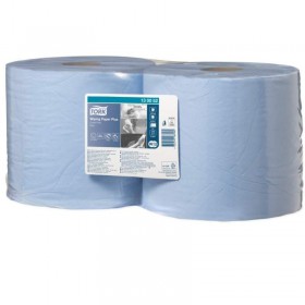 Протирочная бумага в рулонах Tork W1/W2 2-слойная (голубая, 2 рулона по 255 метров)