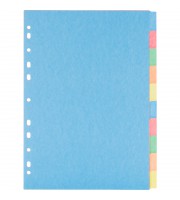 Разделитель листов картонный Attache А4 10 листов по цветам (210x297 мм)