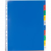 Разделитель листов пластиковый Attache Selection А4+ 10 листов цифровой (320x230 мм)