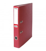 Папка-регистратор Berlingo "Standard", 50мм, бумвинил, с карманом на корешке, бордовая