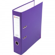 Папка-регистратор А4 Lamark 80мм фиолетовый металл. окантовка, карман