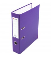 Папка-регистратор А4 Lamark 80мм фиолетовый металл. окантовка, карман
