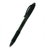 Ручка гелевая автоматическая, с резиновым держ, черный