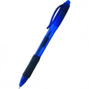 Ручка гелевая автоматическая, с резиновым держ, синий