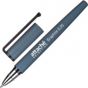 Ручка гелевая неавтоматическая Attache Selection Graphite синяя корпус soft touch (толщина линии 0. ...
