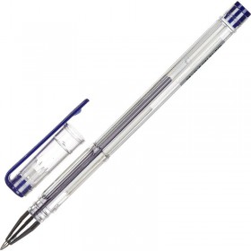 Ручка гелевая неавтоматическая Attache Omega синяя (толщина линии 0.3-0.5 мм)