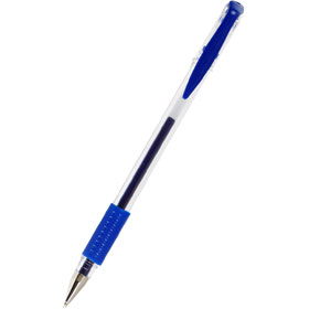 Ручка гелевая с резиновым держат., синий