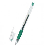 Ручка гелевая с резиновым держат., зеленый