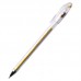 Ручка гелевая неавтоматическая Crown золотистая (толщина линии 0.5 мм)
