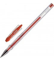 Ручка гелевая неавтоматическая Attache City красная (толщина линии 0.5 мм)