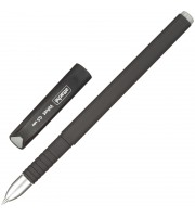 Ручка гелевая неавтоматическая Attache черная корпус soft touch (толщина линии 0.5 мм)