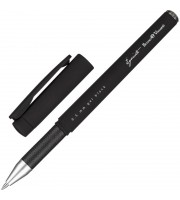 Ручка гелевая неавтоматическая Bruno Visconti Egoiste Black черная корпус soft touch (толщина линии ...