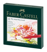Набор капиллярных ручек Faber-Castell "Pitt Artist Pen Brush" ассорти, 12шт., студийная коробка