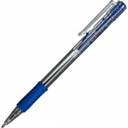 Ручка шариковая автоматическая Attache Economy синяя (прозрачный корпус, толщина линии 0,5 мм)