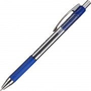 Ручка шариковая автоматическая Unomax (Unimax) Top Tek RT синяя (толщина линии 0.5 мм). Прозрачный ...