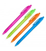Ручка шариковая автоматическая в ассортименте Attache Euphoria синяя корпус soft touch (толщина лин ...