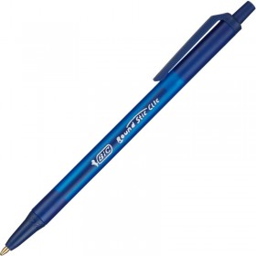 Ручка шариковая автоматическая Bic Round Stic Clic синяя (толщина линии 0.32 мм)