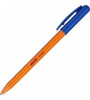 Ручка шариковая автоматическая Attache Economy синяя (оранжевый корпус, толщина линии 0.5 мм)