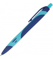 Ручка шариковая автоматическая Attache Selection Sporty синяя корпус soft touch (толщина линии 0.5 ...
