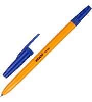 Ручка шариковая неавтоматическая Attache Economy синяя (оранжевый корпус, толщина линии 0.5 мм)