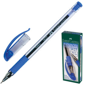 Ручка шариковая FABER-CASTELL 1425, с резин. держателем, синий