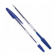 Ручка шариковая ERICH KRAUSE R-301, прозрачный корпус, синий