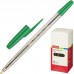 Ручка шариковая неавтоматическая Attache Corvet зеленая (толщина линии 0.7 мм)