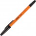 Ручка шариковая неавтоматическая Attache Economy черная (оранжевый корпус, толщина линии 0.5 мм)