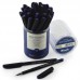 Ручка шариковая неавтоматическая Bruno Visconti SoftWrite Black синяя (толщина линии 0.5 мм) (артик ...