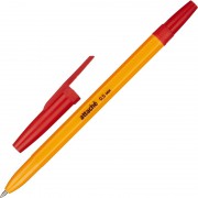 Ручка шариковая неавтоматическая Attache Economy красная (оранжевый корпус, толщина линии 0.5 мм)