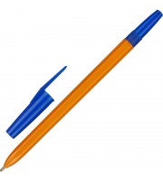 Ручка шариковая неавтоматическая Школьная синяя (толщина линии 0.7 мм)