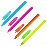 Ручка шариковая неавтоматическая в ассортименте Attache Euphoria синяя корпус soft touch (толщина л ...