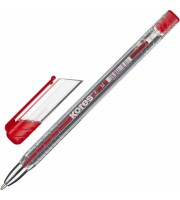 Ручка шариковая неавтоматическая Kores K11 красная (толщина линии 0.7 мм)
