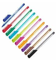 Набор шариковых ручек одноразовых Kores K1-M 10 цветов (толщина линии 0.7 мм)