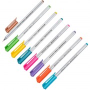 Набор шариковых ручек одноразовых Pensan Triball 8 цветов (толщина линии 1 мм)